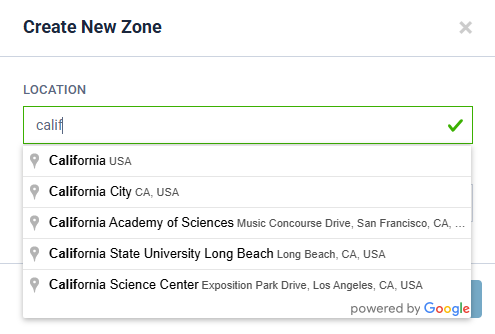 Location Restriction