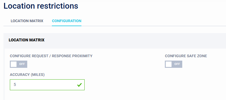 Location Restriction