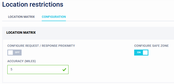 Location Restriction