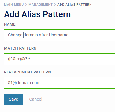User Alias Pattern